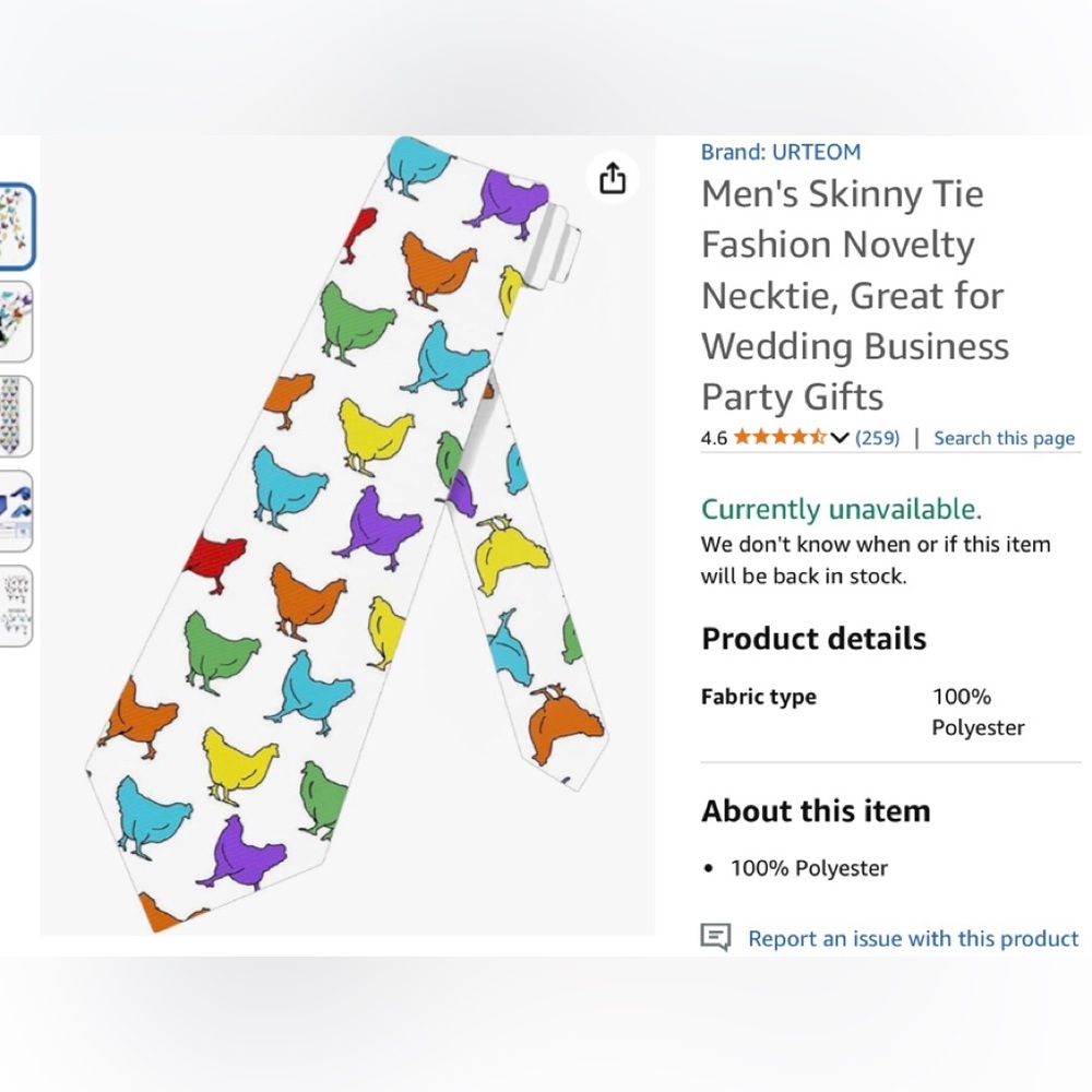 NWT chicken tie
